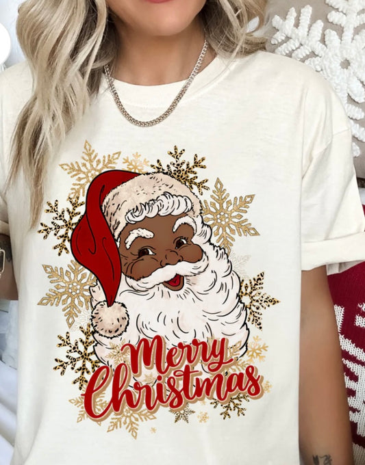 Black Santa Red Merry Christmas