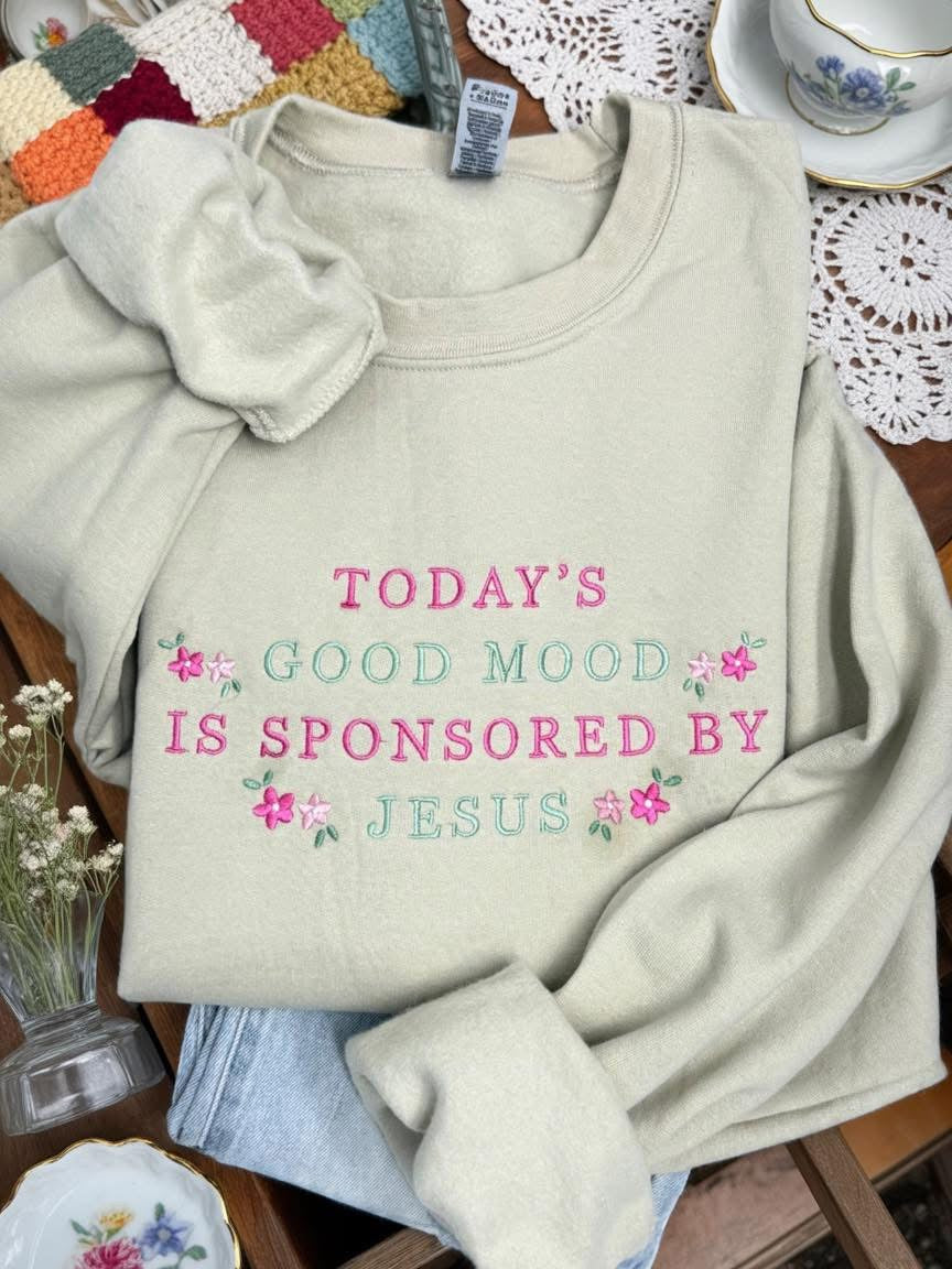 Today’s Good Mood (Embroidered Sweatshirt Only)