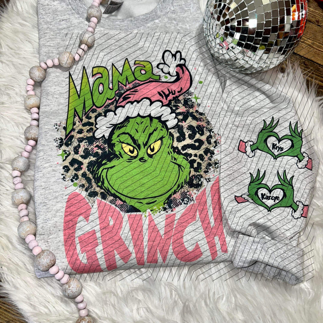 Mama Green Guy (Add names in the Notes box. CHECK SPELLING) *Long Sleeve by default - only check if you want a sweatshirt or hoodie*