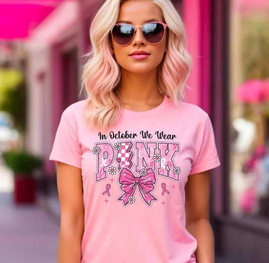 In October We Wear Pink Shirt