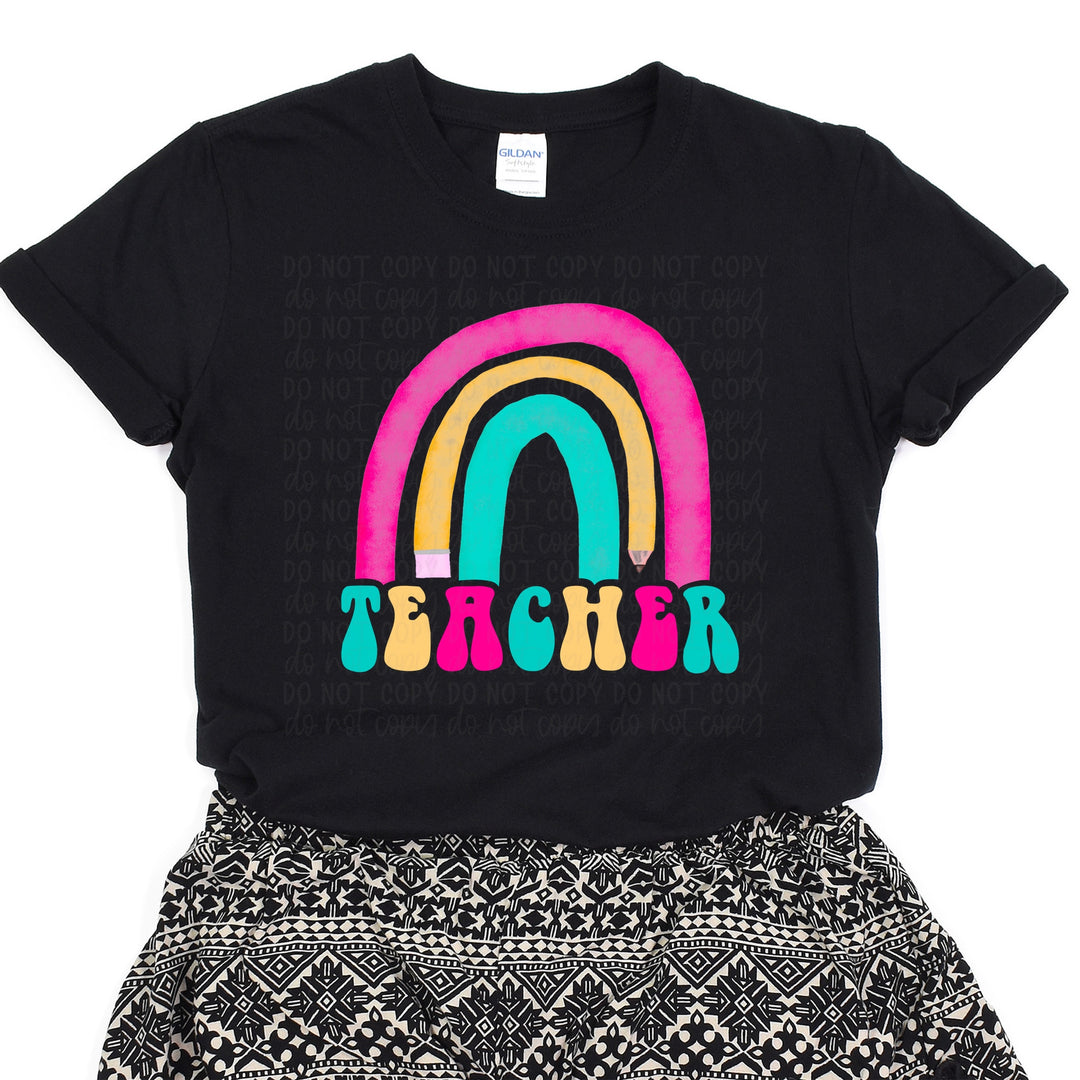 Retro Teacher Rainbow