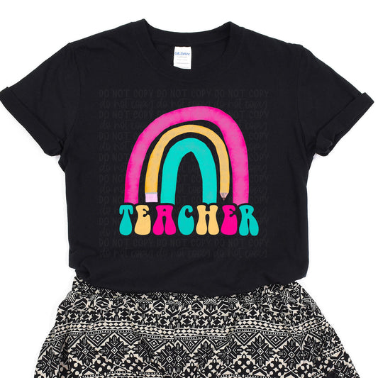 Retro Teacher Rainbow