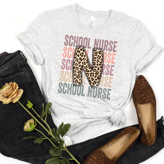 Leopard School Nurse Stacked