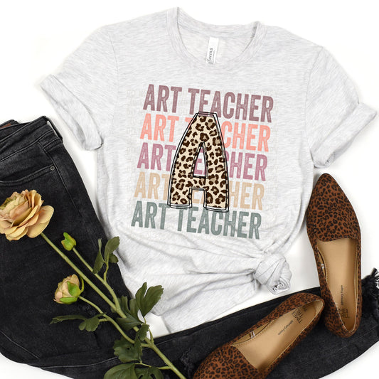 Leopard Art Teacher Stacked