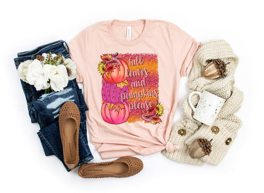 Fall Leaves and Pumpkins Please