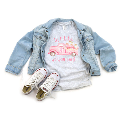 In October We Wear Pink Truck - Toddler