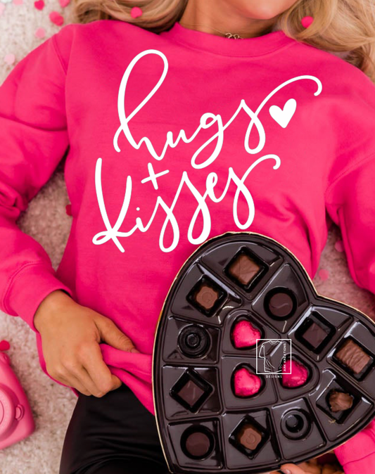 Hugs + Kisses - Puff Print