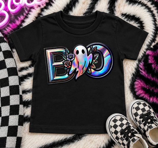 Holographic Boo Ghost Toddler Shirt