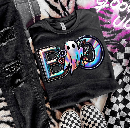 Holographic Boo Ghost Shirt