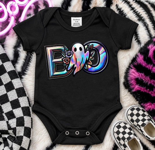 Holographic Boo Ghost Onesie
