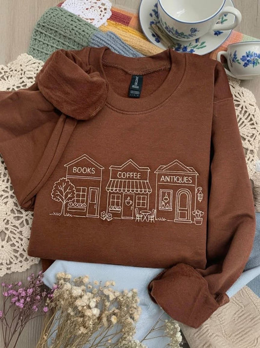 Books Coffee Antiques Shirt