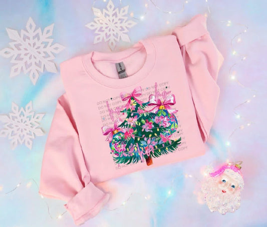 Pretty in Pink + Christmas Cheer Shirt