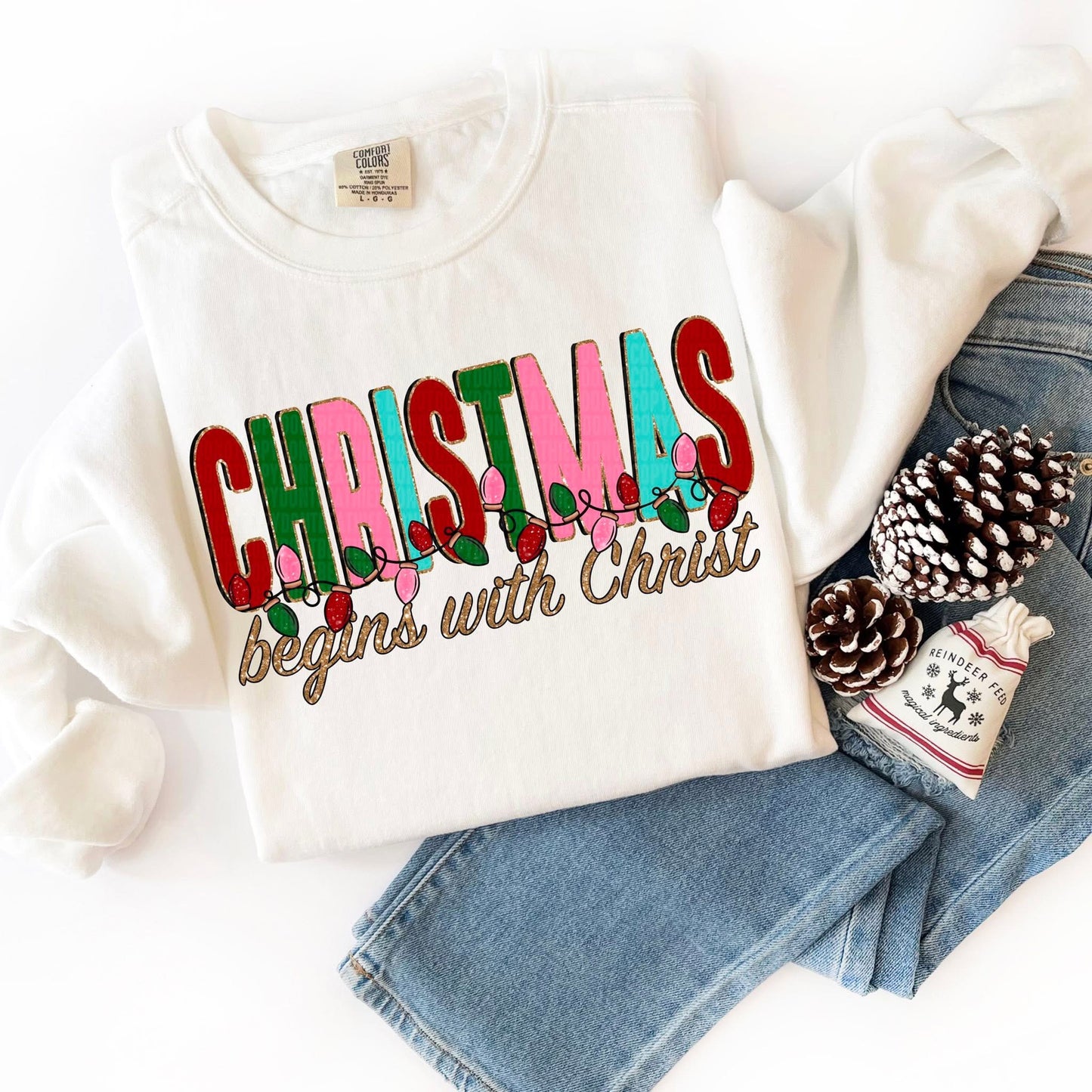 Christmas Begins with Christ Shirt