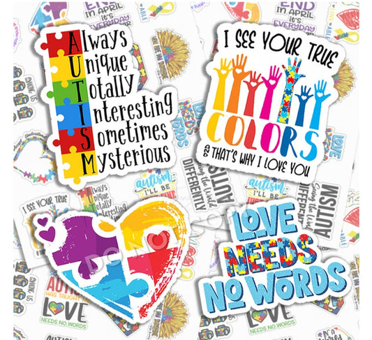 Autism Awareness Variety Pack Sticker Sheet