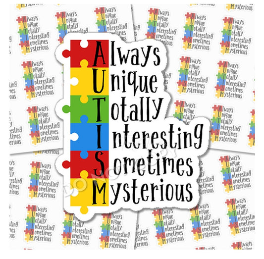 Autism Awareness Always Unique Sticker Sheet
