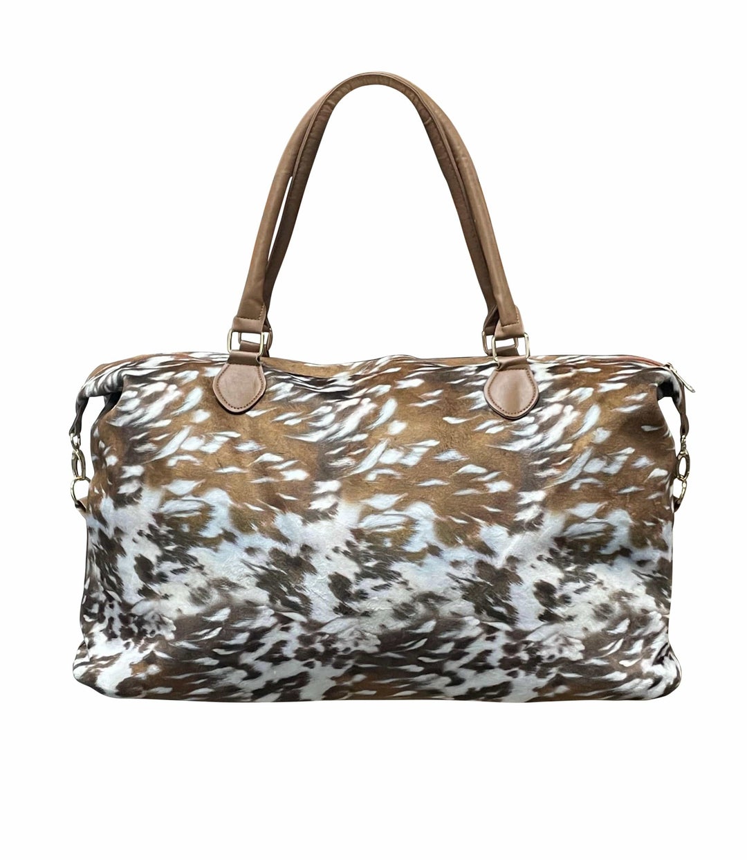 Cow Print Weekender Bag