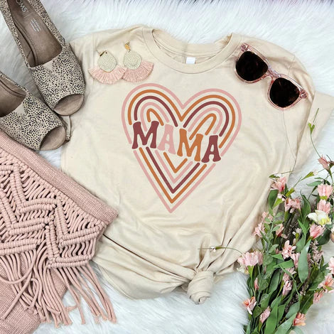 Mama & Mini Retro Heart Set (2 Tees)