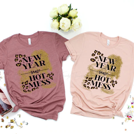New Year Same Hot Mess Glitter